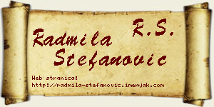 Radmila Stefanović vizit kartica